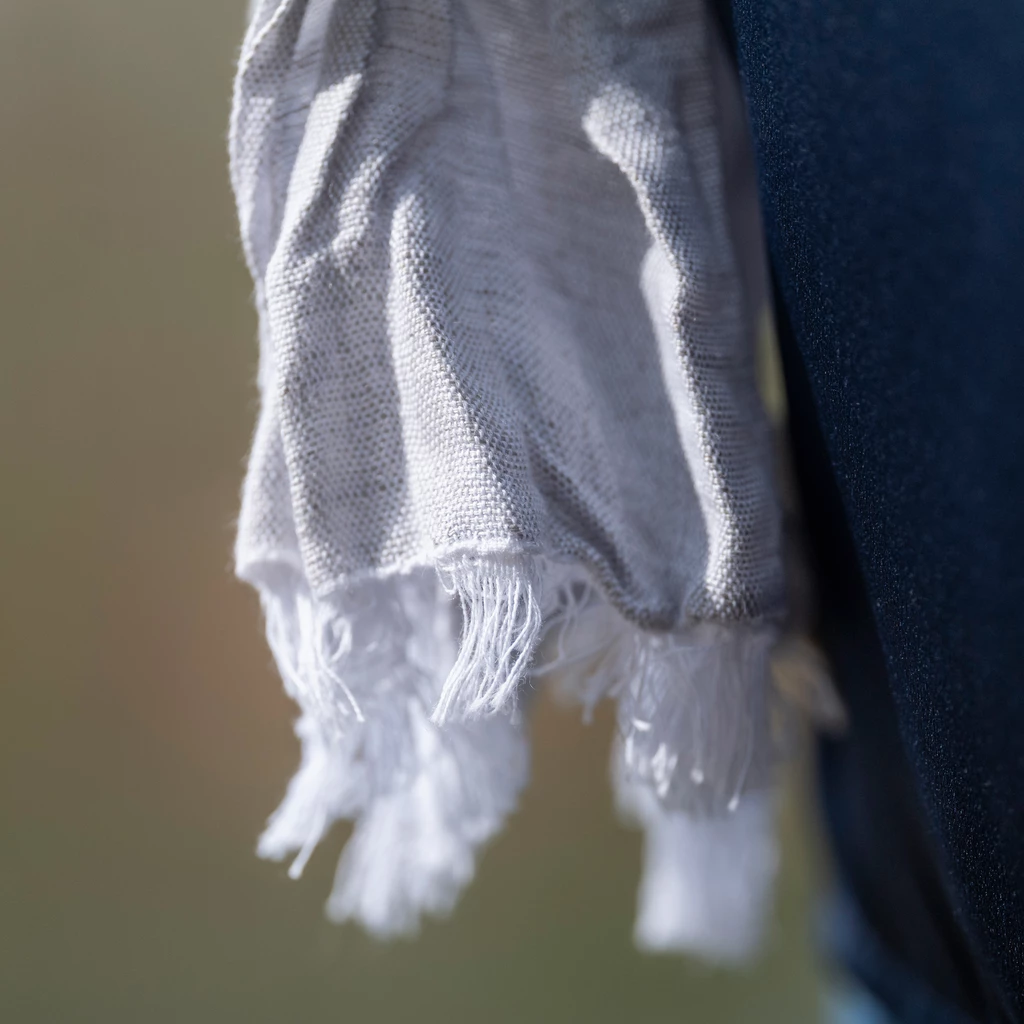 Skila Leinen-Baumwollschal Off/White