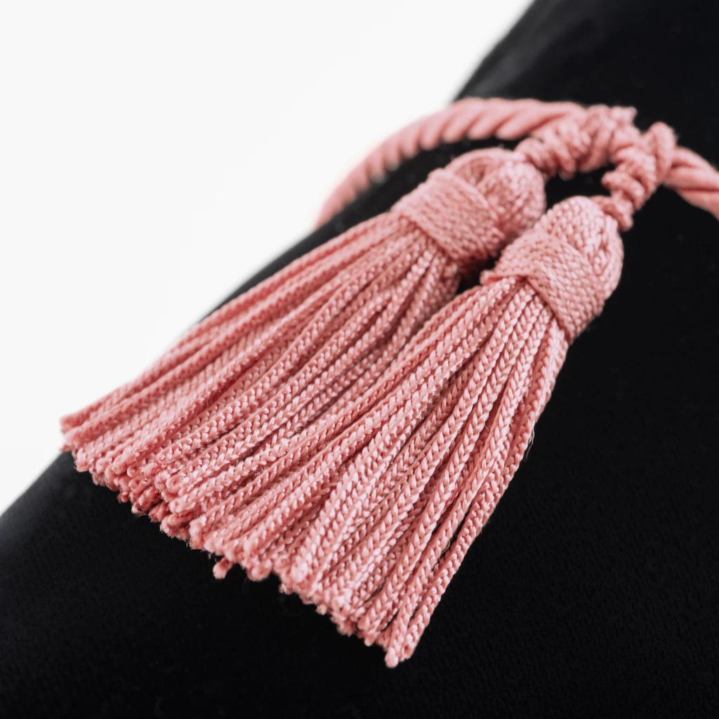 Vestieri Samtslipper Villa Damen Black / Pink Gr. 37