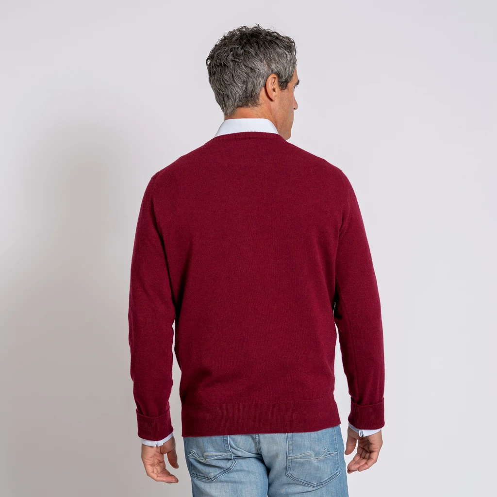 William Lockie X Torquato Rundhals Kaschmir Claret 50