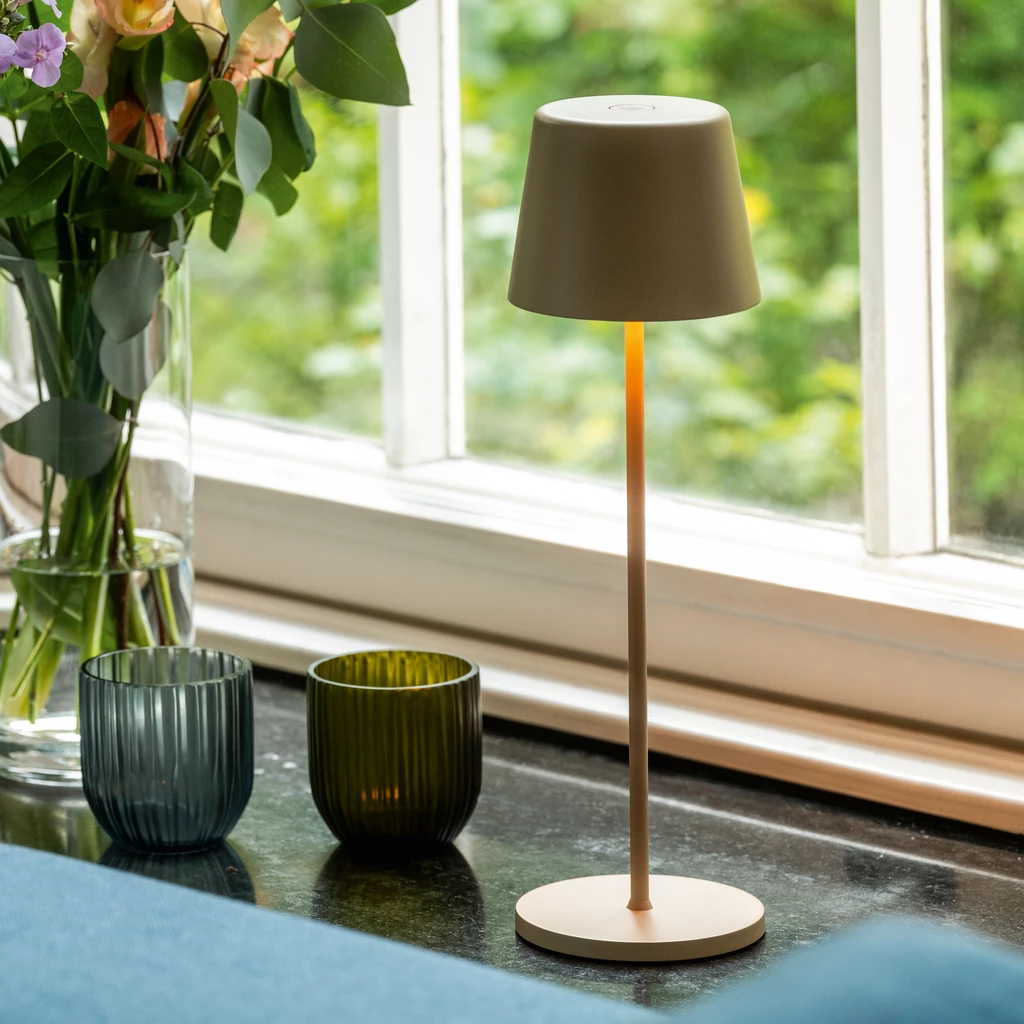 Tischlampe Ferrone Beige 36 cm