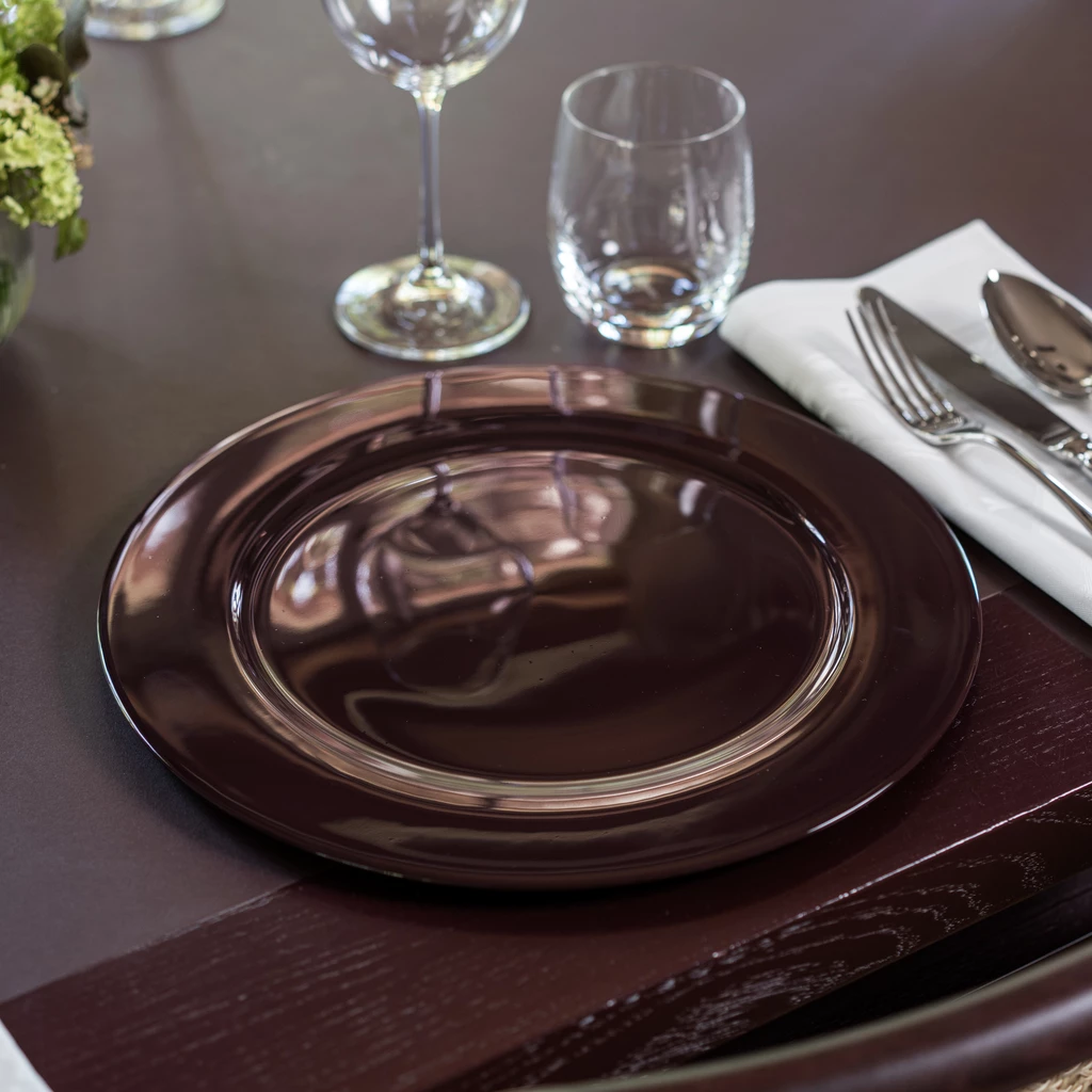 Platzteller Fine Bone China Aubergine