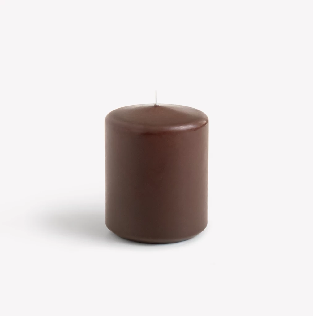 Stumpenkerzen Lys 10 cm Ø 6,8 cm Nougat 4er-Set