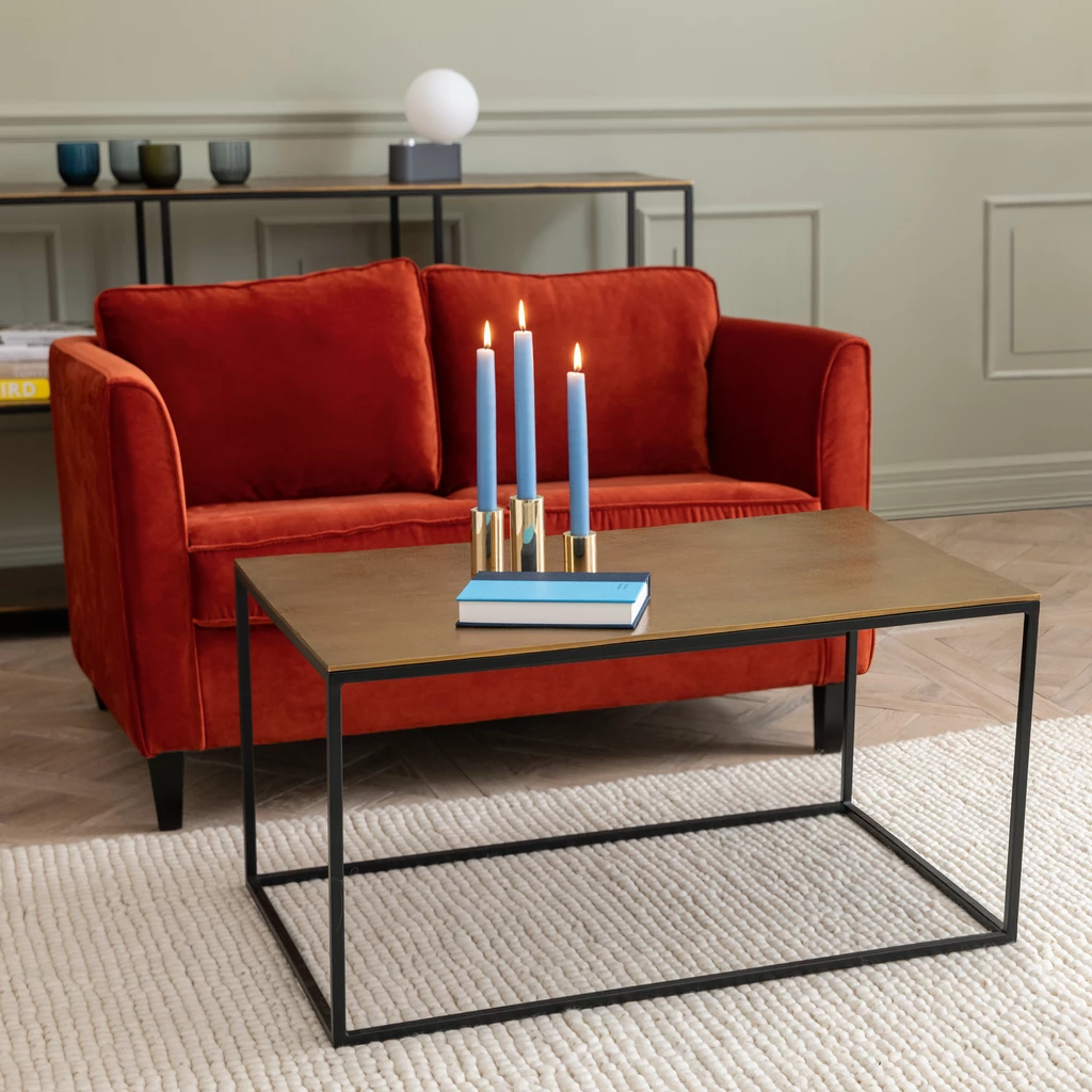 Couchtisch Madras 86 x 58 cm Bronzegold