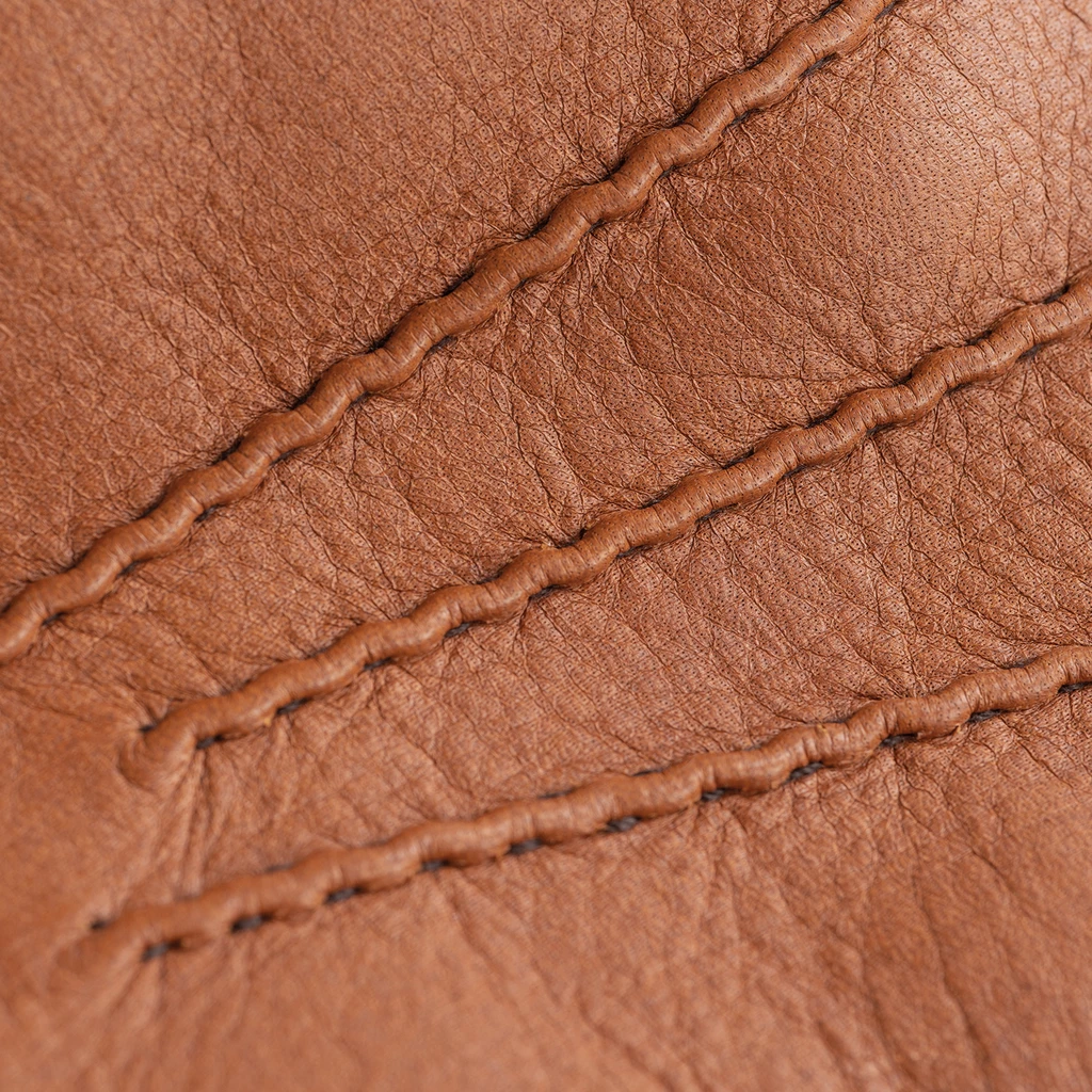 Herrenhandschuhe Hirschleder mit Stulpe Schwarz/Grau Gr. 8