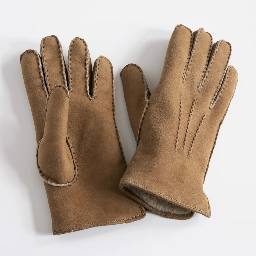 Damenhandschuhe Curly Lammfell Biber Gr. 6,5