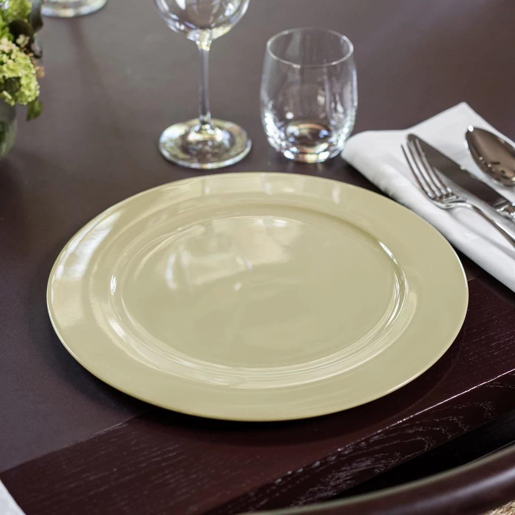 Platzteller Fine Bone China Pastellgrün