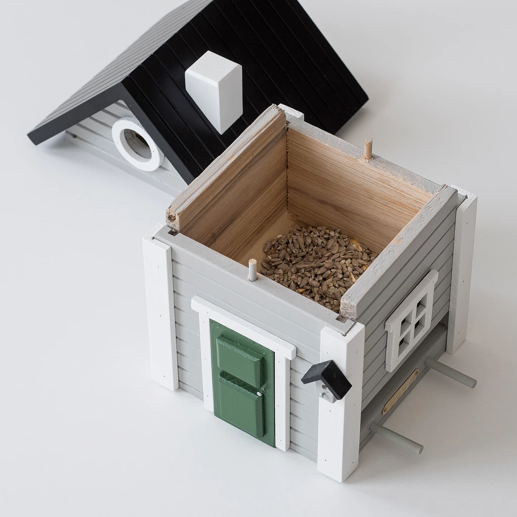 Vogelhäuschen Graues Haus