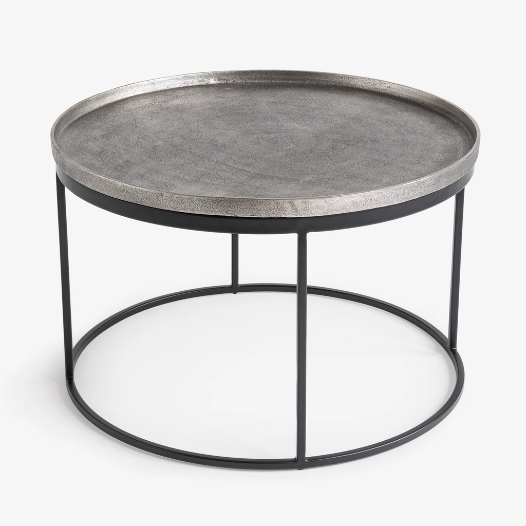 Couchtisch Madras rund 69 cm Zinngrau