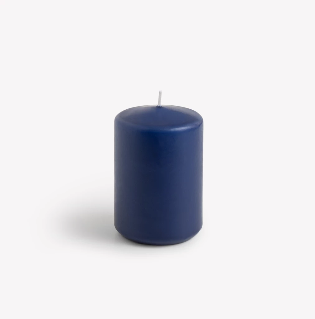 Stumpenkerzen Lys 10 cm Ø 5,8 cm Dunkelblau 4er-Set