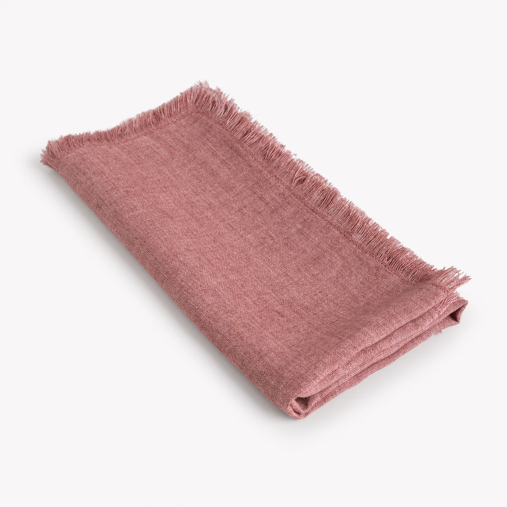 Leinenserviette Franjas Rot 50 x 50 cm