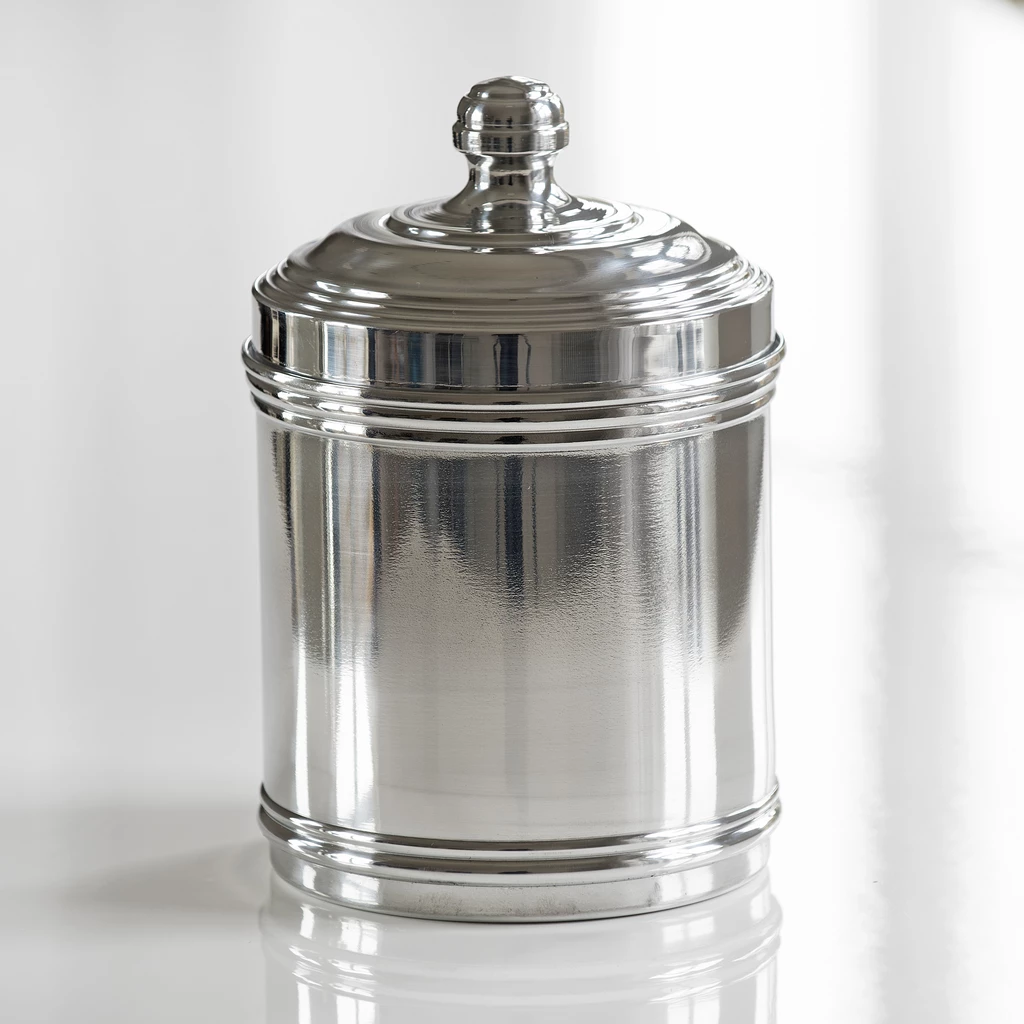 Italo Ottinetti Vorratsgefäße Aluminium glänzend groß