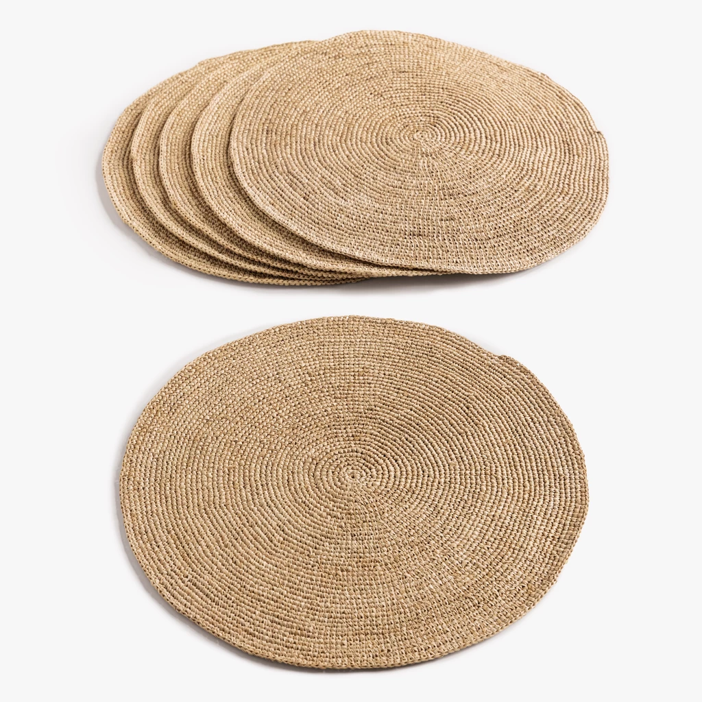 Raphia-Tischsets 4er-Set