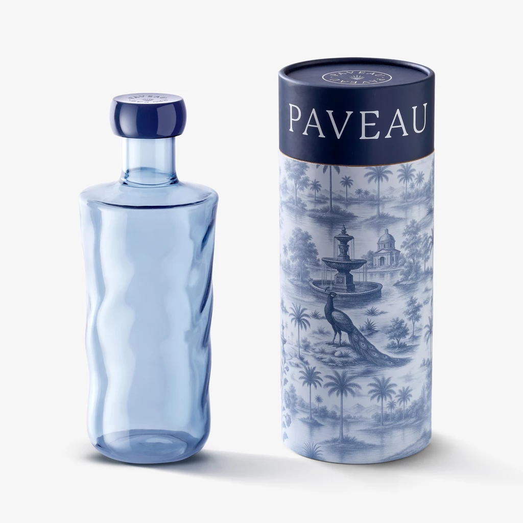 Wasserflasche Paveau Swirl Blau
