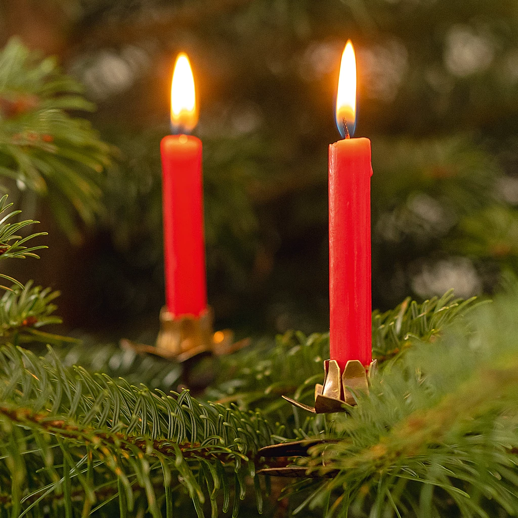 5 Christbaum Kerzenhalter Lotusblüte