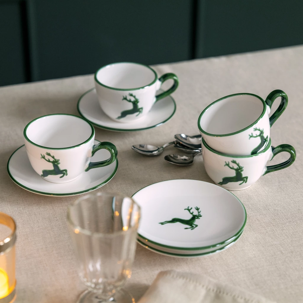 Untertasse Grüner Hirsch