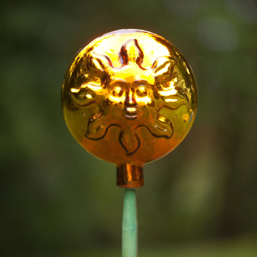 Lauschaer Rosenkugel Sonne/Mond gold