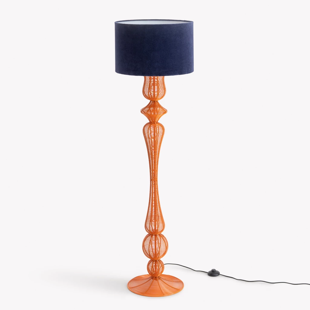 Stehlampe Mesh Orange
