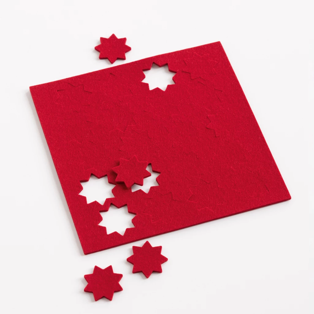 20 Filzsterne rot
