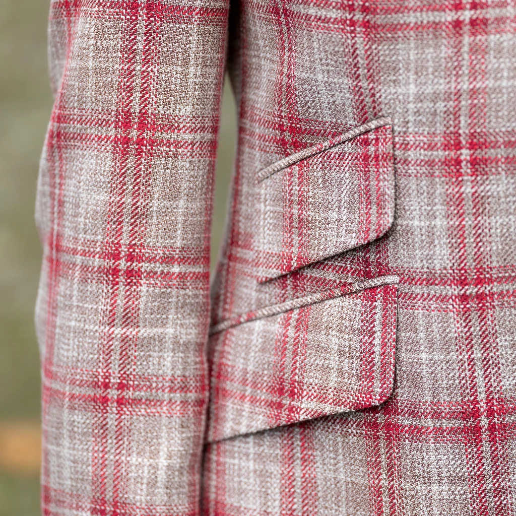 Risby & Leckonfield Blazer Rot / Beige Gr. 36
