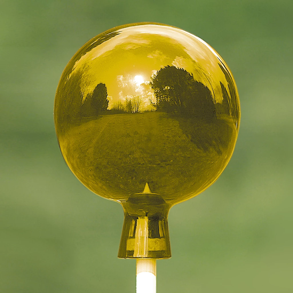 Lauscha Rosenkugel Gold