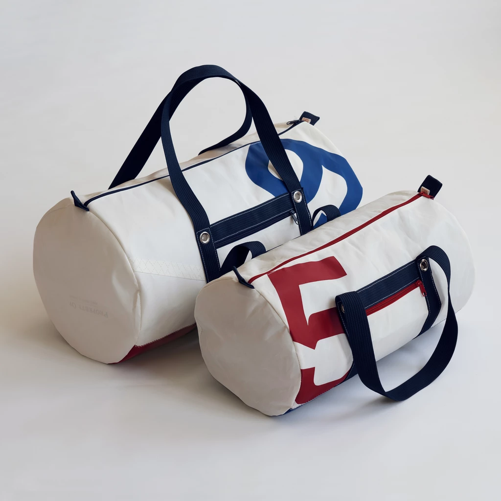 Tasche aus Segeltuch klein mit  roter Nummer