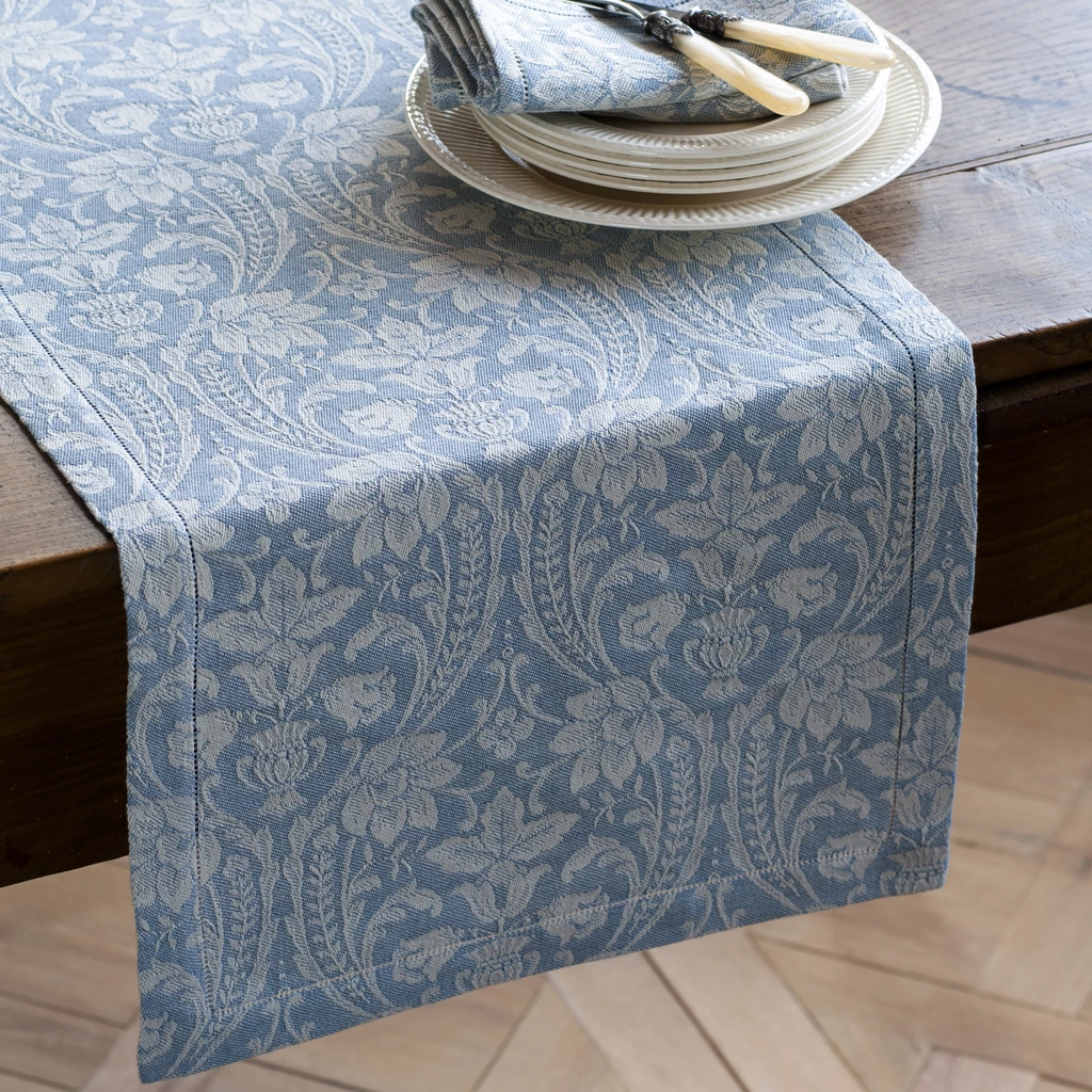Tischläufer Donna di Coppe 40 x 140 cm Pastellblau
