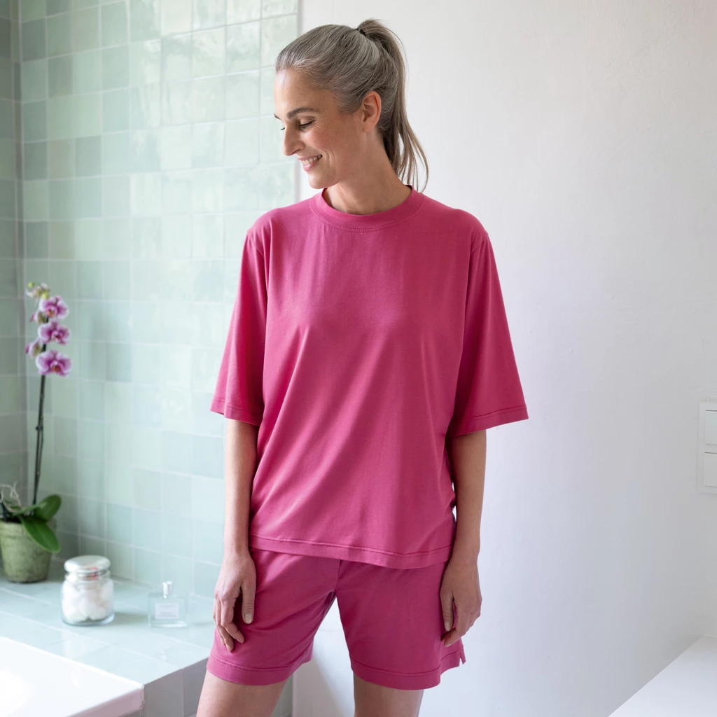 Sunday in Bed X Torquato Pyjamashorts Terry Fuchsia XL