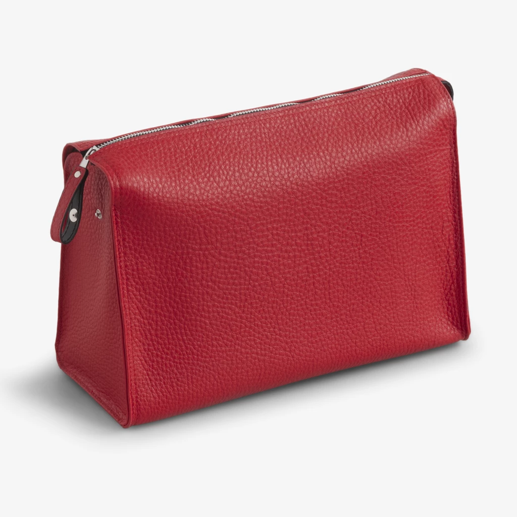 Hammann Kulturtasche Kalbsleder Rot