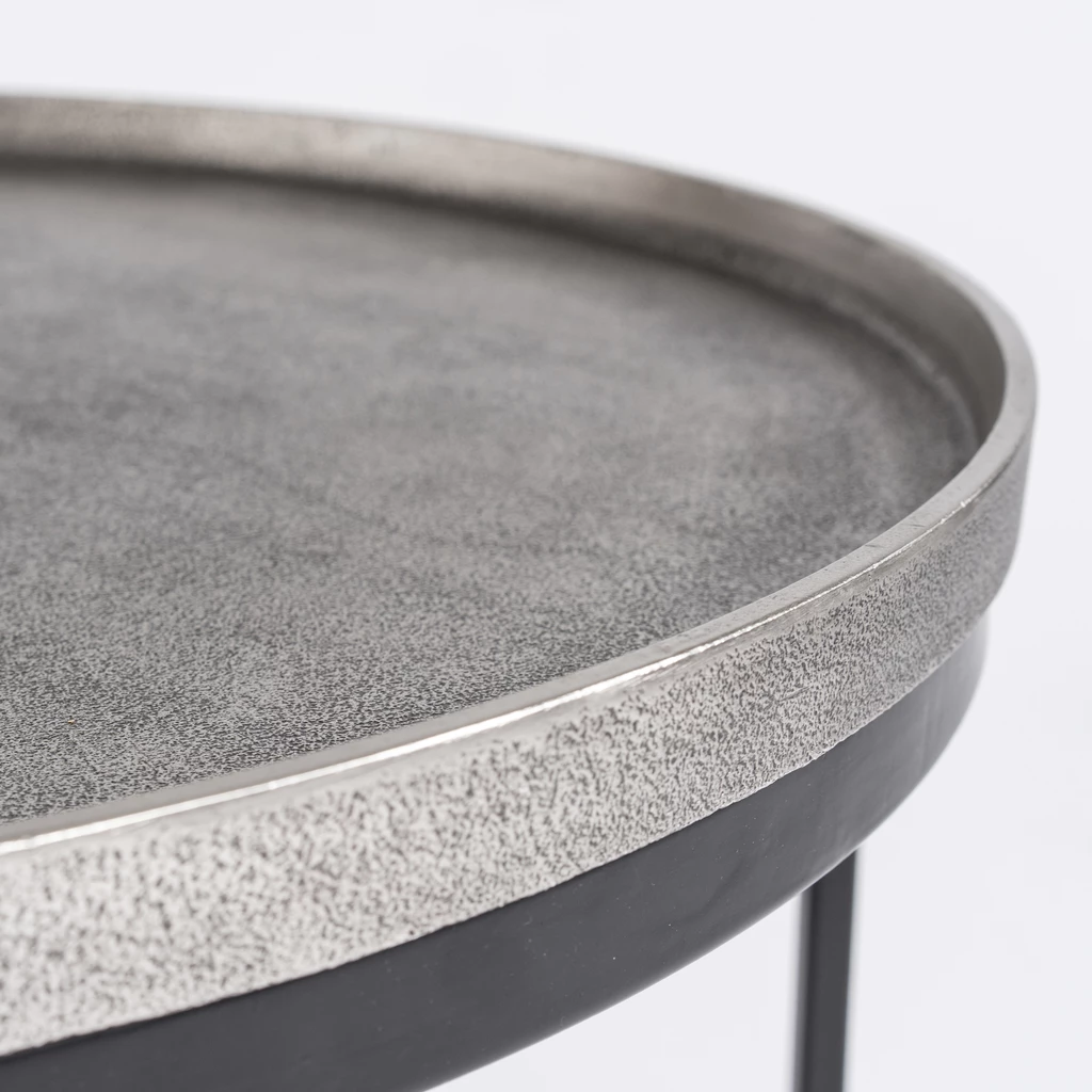 Couchtisch Madras rund 69 cm Zinngrau