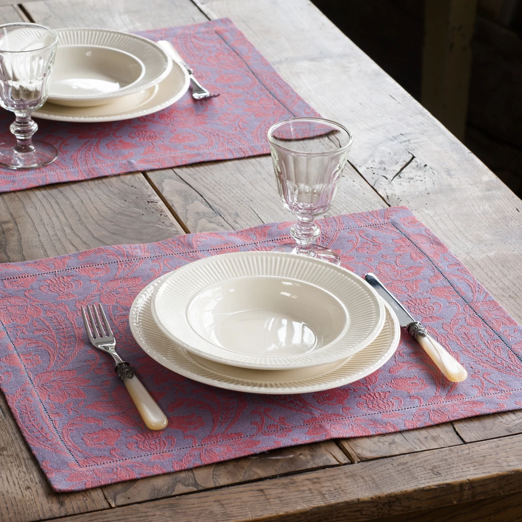 Tischset Donna di Coppe 40 x 50 cm Lachs/Blau