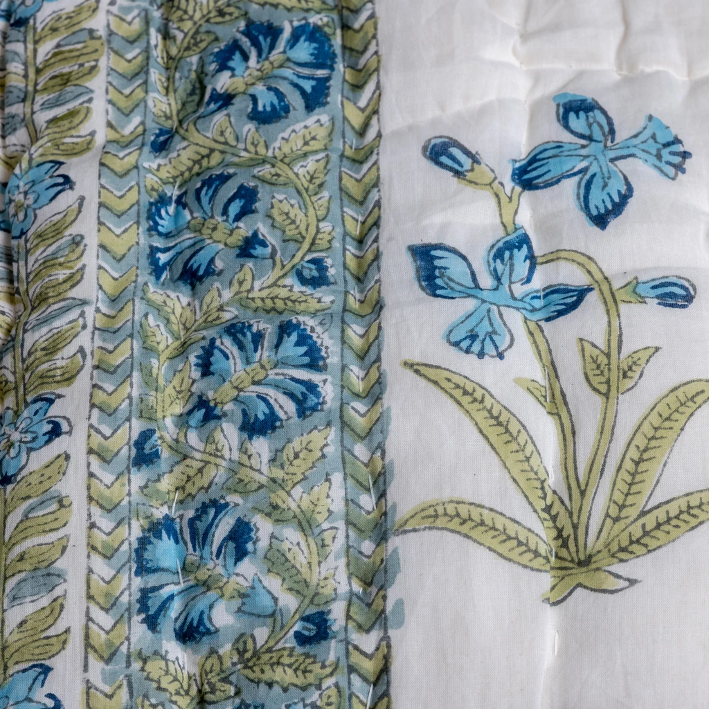 Bettüberwurf Blockprint Quilt Mughal Boota