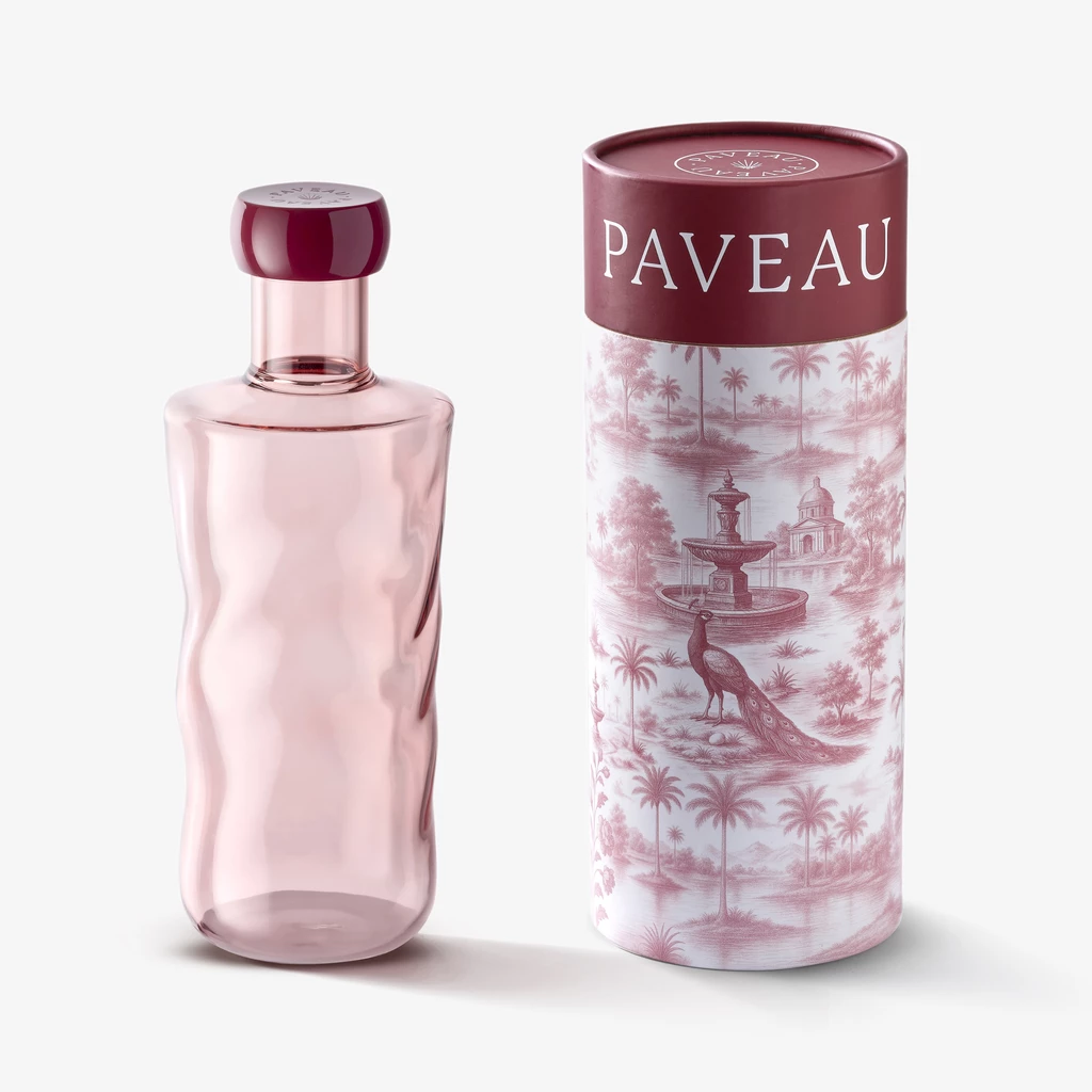 Wasserflasche Paveau Swirl Altrosa