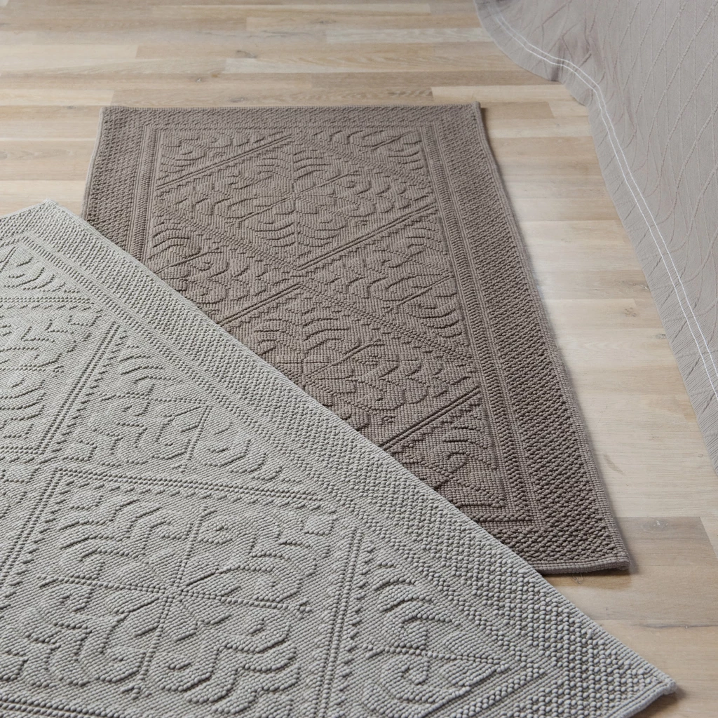 Bettvorleger und Badeteppich Jacquard