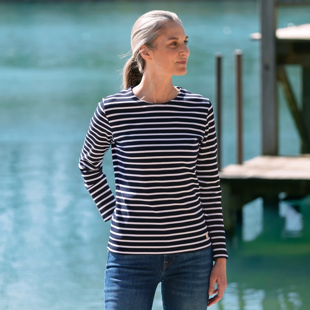 Armor Lux Ringelshirt Marine/Weiß S