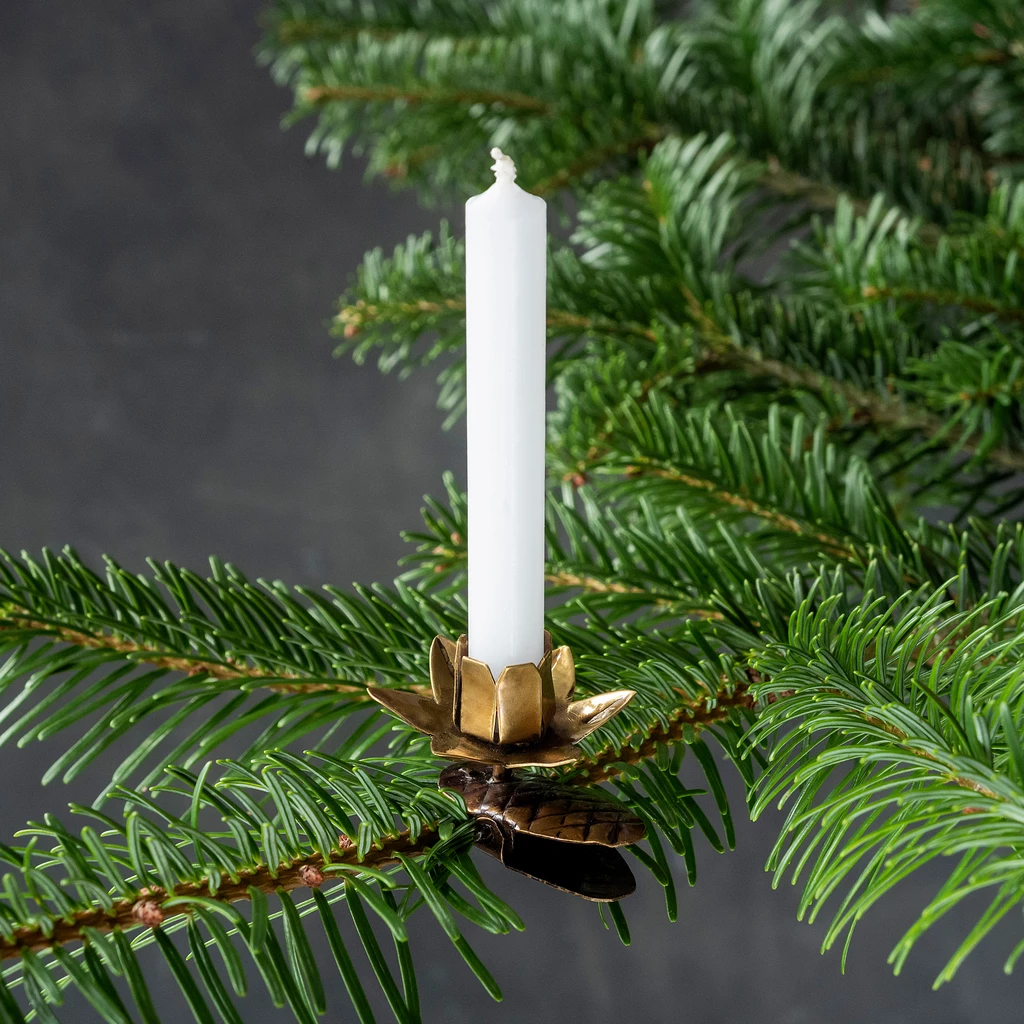 5 Christbaum Kerzenhalter Lotusblüte