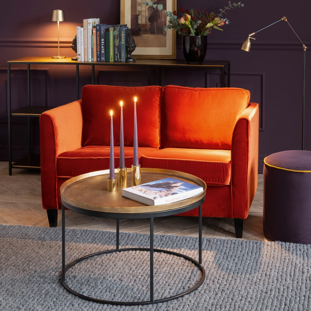 Couchtisch Madras rund 69 cm Bronzegold