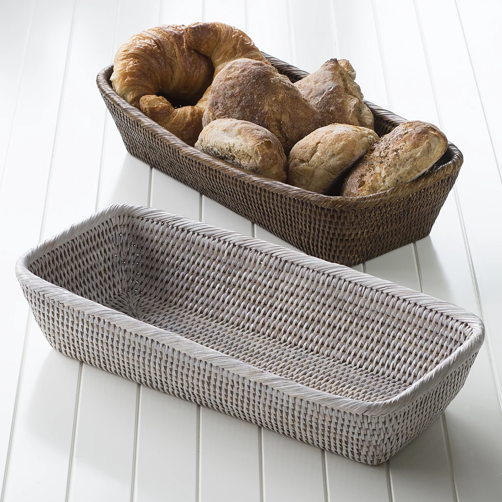 Großer Brotkorb Rattan Hell