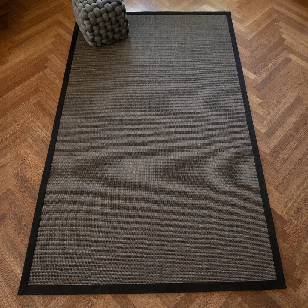 Sisalteppich Bouclé Anthrazit 120 x 180 cm
