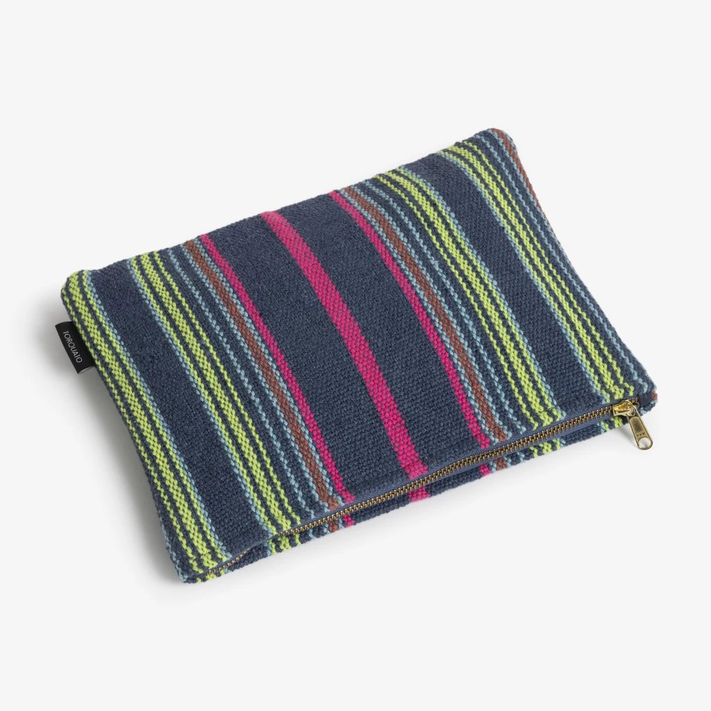 Pouch Color Stripes Blue