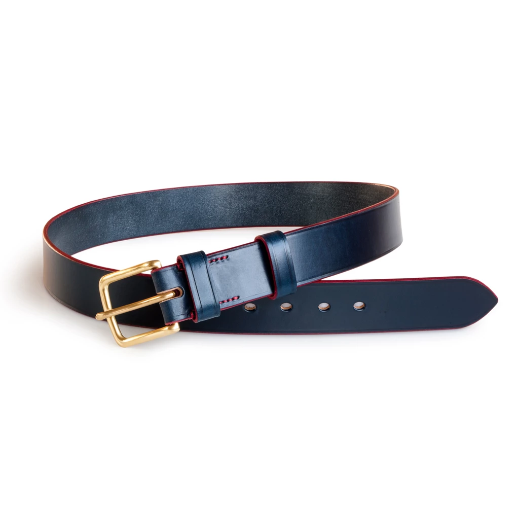 Broadway Gürtel Messingschnalle Navy 90