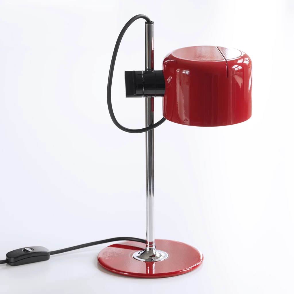 Tischlampe Oluce Mini Coupé Rot