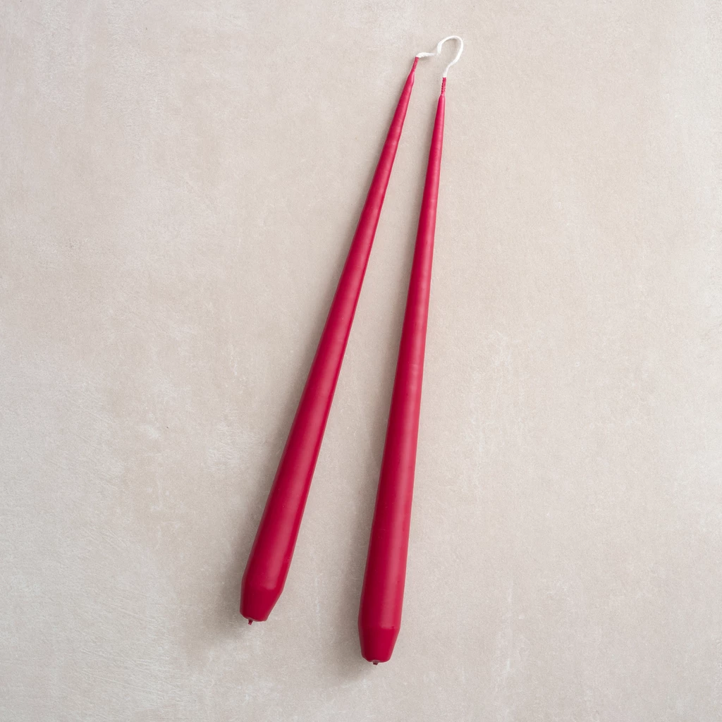 Ester & Erik Spitzkerzen Dark Red 4er-Set