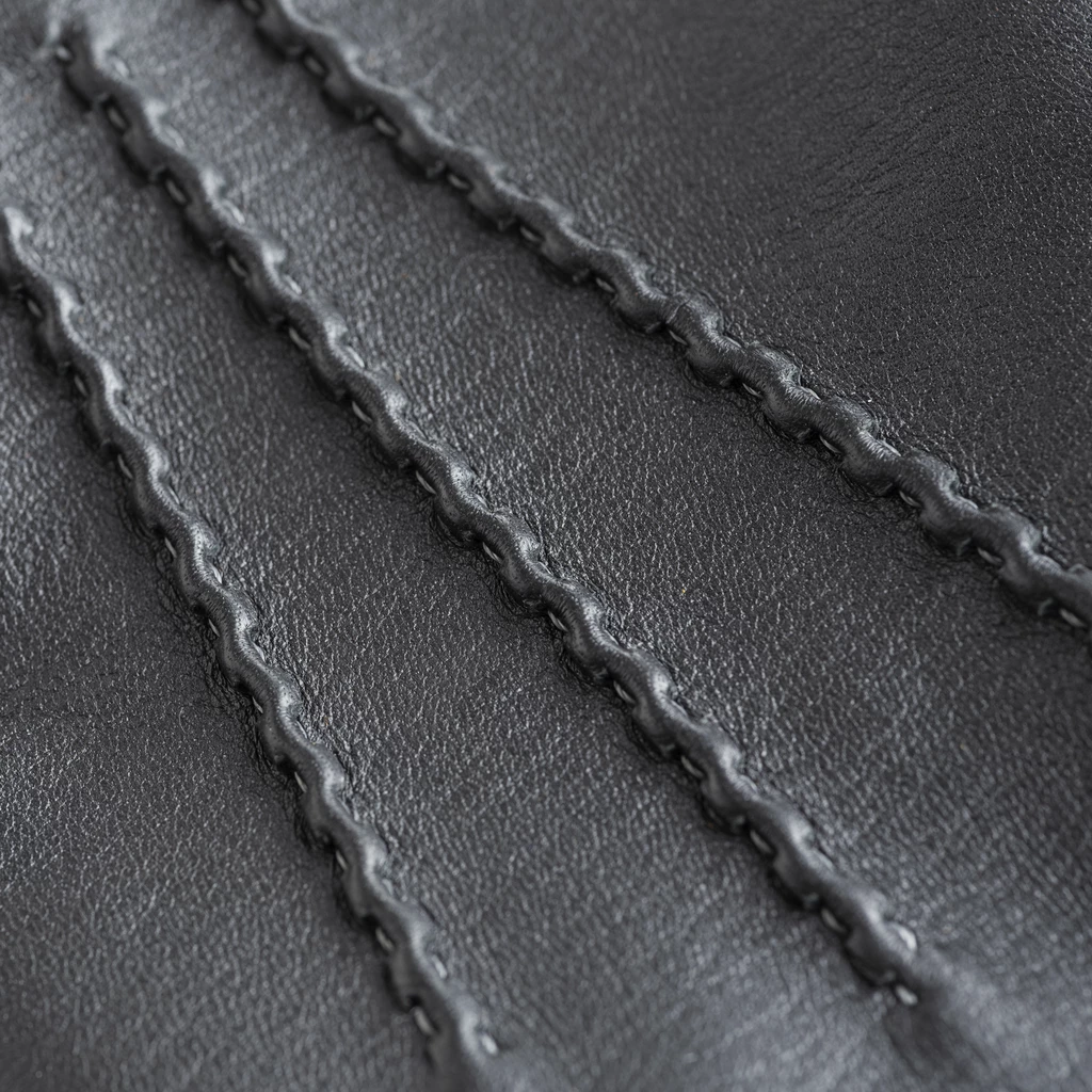 Herrenhandschuhe Hirschleder mit Stulpe Schwarz/Grau Gr. 8
