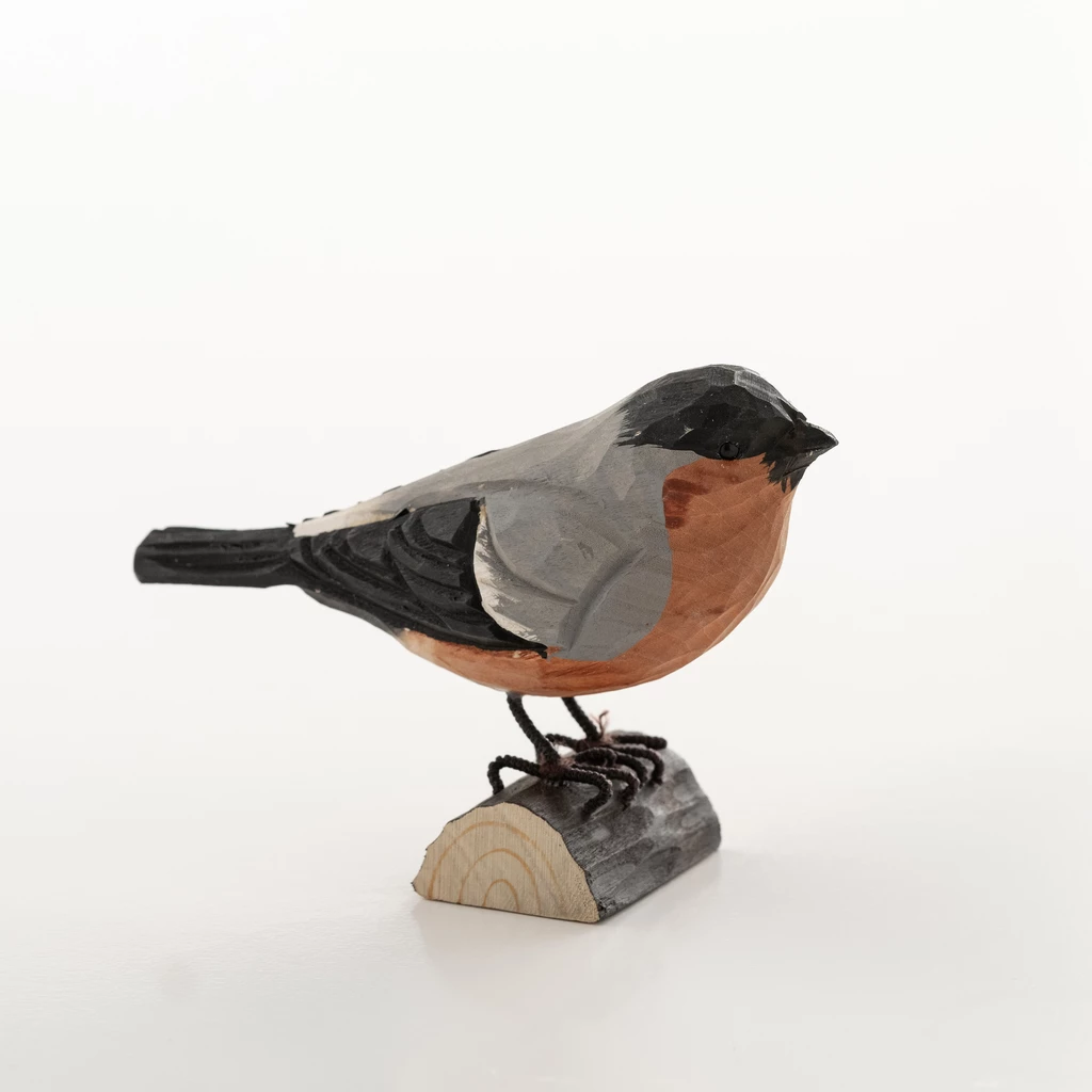 Handgeschnitzter Dekovogel Dompfaff
