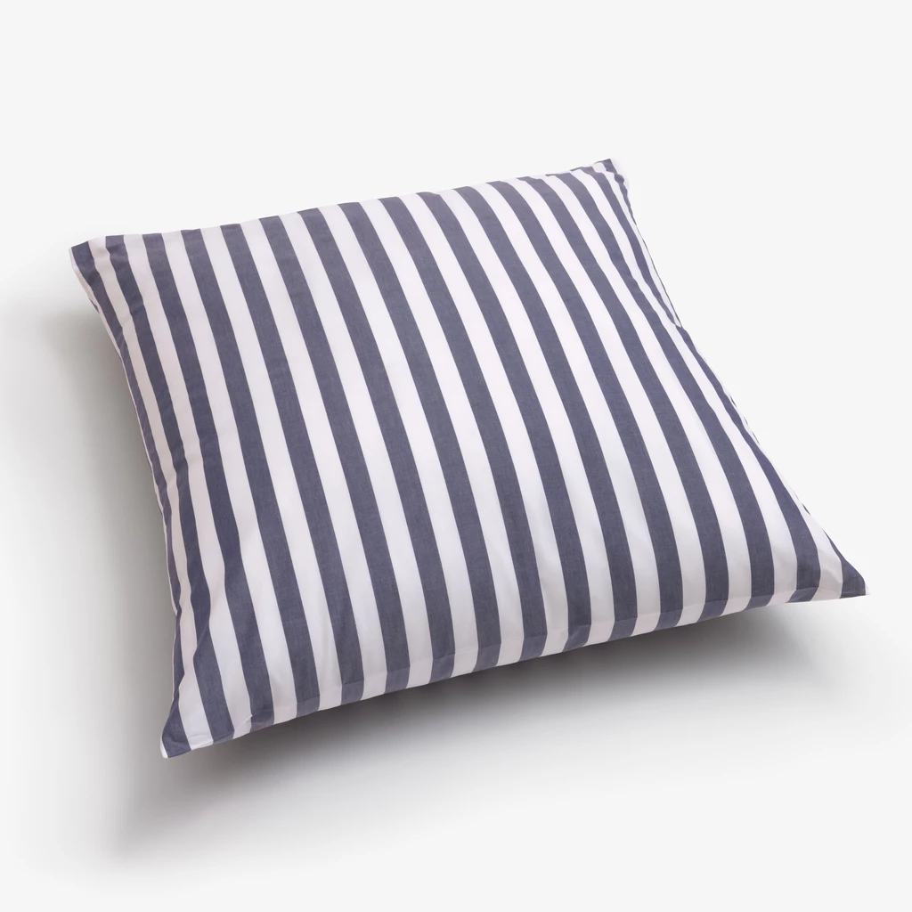 Kissenbezug Liselund Blockstreifen Marine 80 x 80 cm