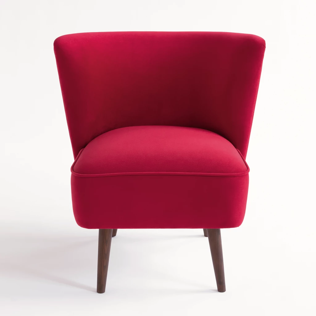 Midcentury Sessel Kopenhagen Ruby Velvet
