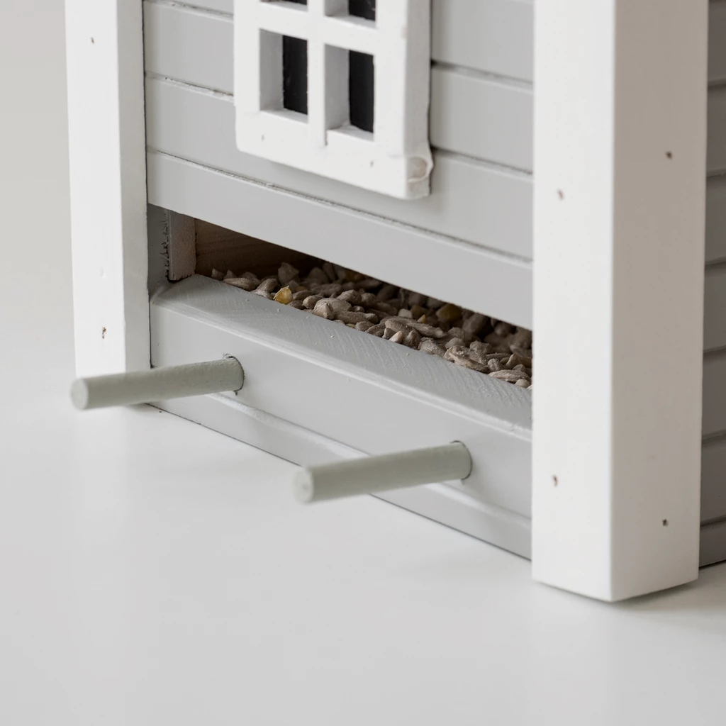 Vogelhäuschen Graues Haus