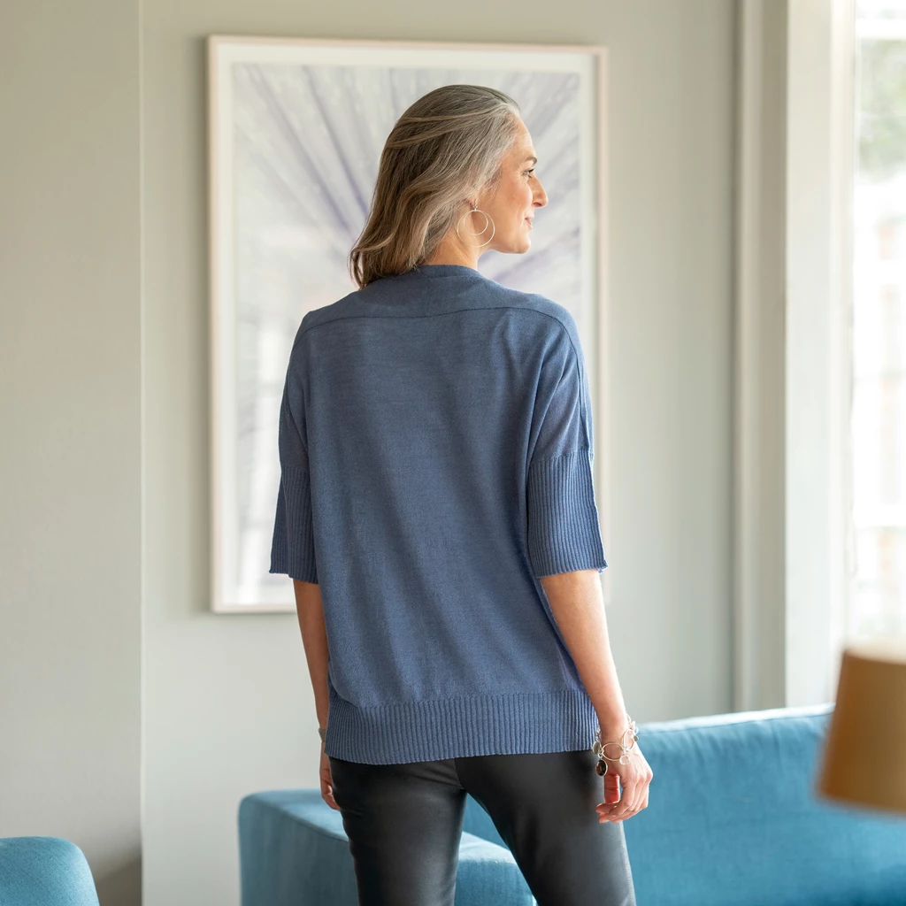 Sunday in Bed X Torquato Cardigan Baby Dusty Blue S