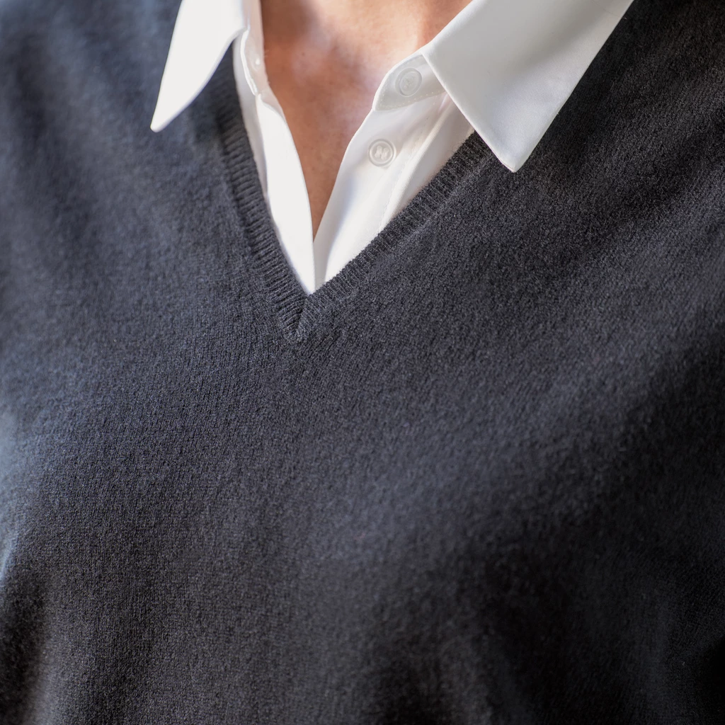 William Lockie X Torquato V-Ausschnitt Kaschmir Black XL