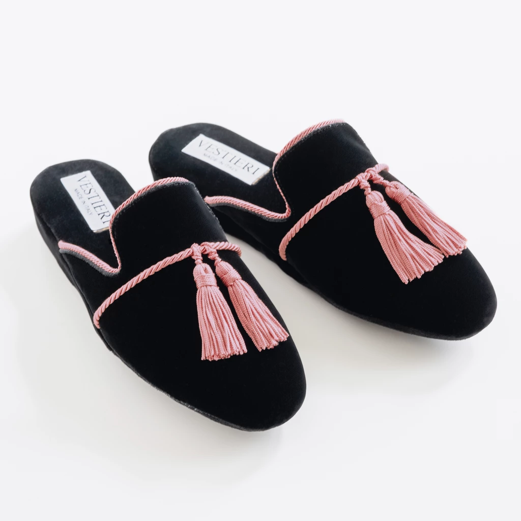Vestieri Samtslipper Villa Damen
